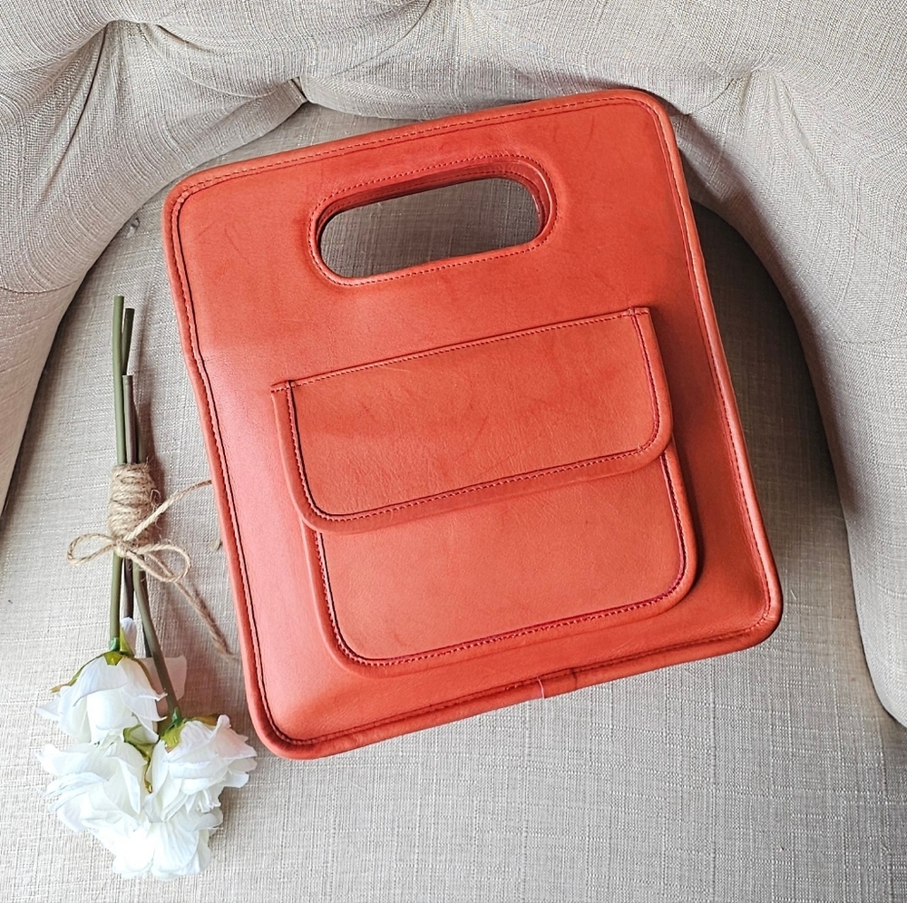 Vintage Coach Bonnie Cashin Metro Stroll Tote Bag # 9004 ( Coral Pink ) - Picture 2 of 15